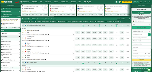 betwinner sports betting